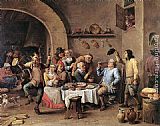 David The Younger Teniers Wall Art - Twelfth-night (The King Drinks)